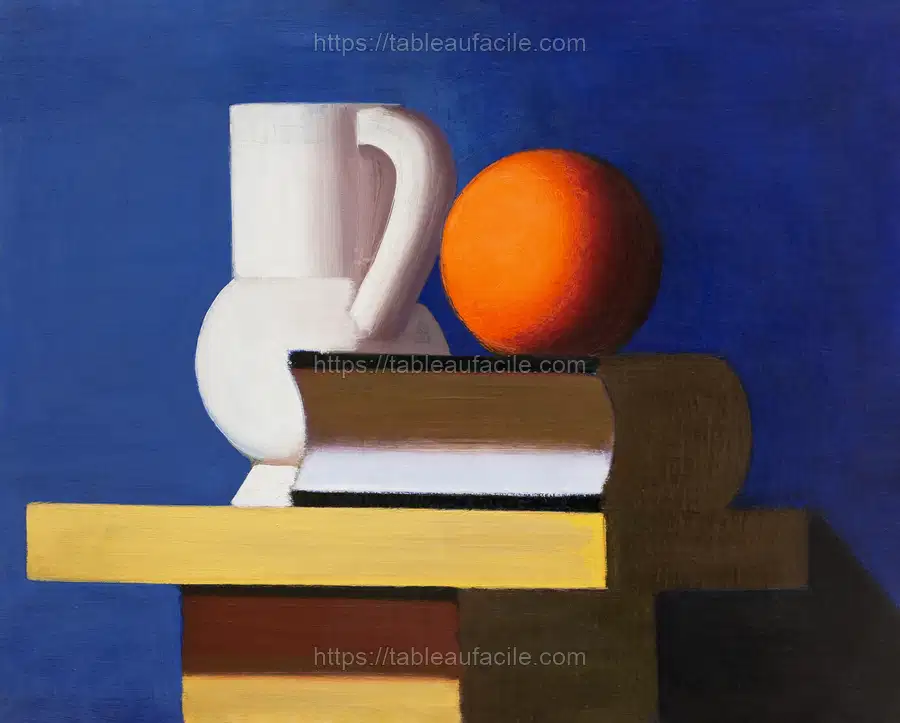 Arrangement with white jug, orange and book (1932–1933) by Vilhelm Lundstrom apercu