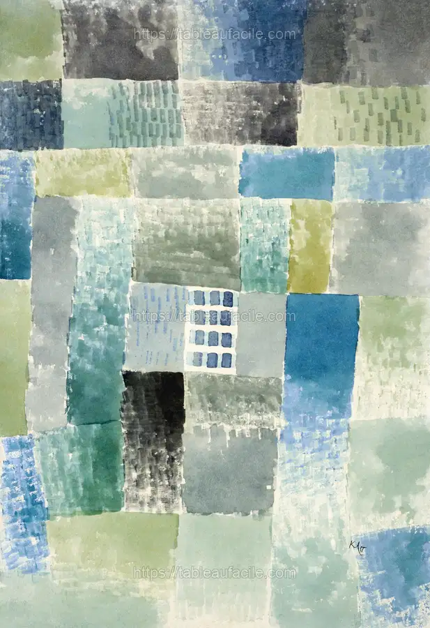 First house in a settlement (1926) painting in high resolution by Paul Klee apercu