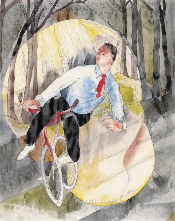 In Vaudeville, the Bicycle Rider (1919) Charles Demuth apercu