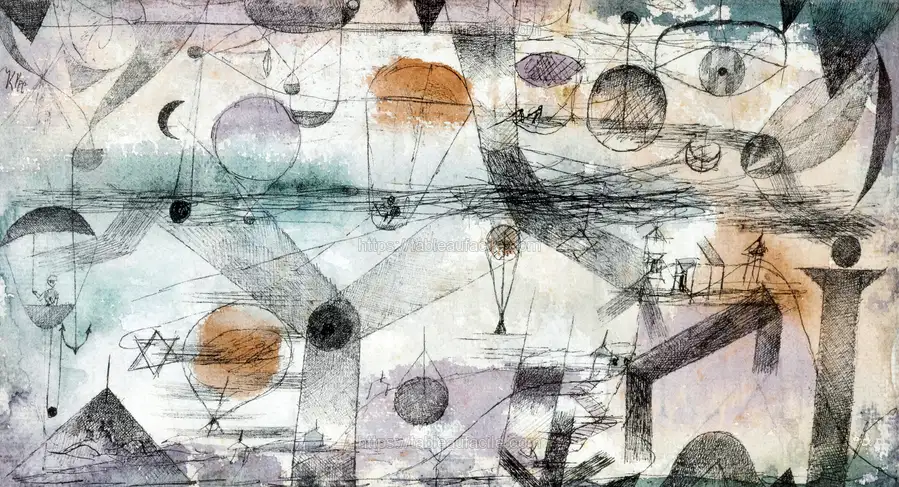 In the realm of air (1917) painting in high resolution by Paul Klee apercu