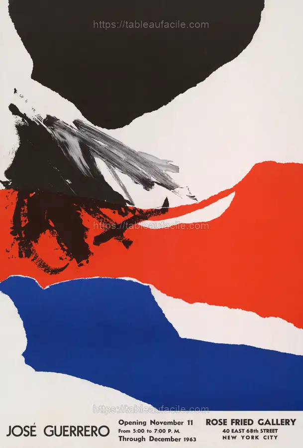Jośe Guerrero (1963) vintage poster by Rose Fried Gallery apercu