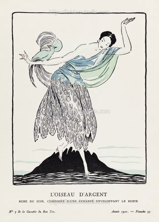L_oiseau d_argent (1921) published in Gazette du Bon Ton apercu