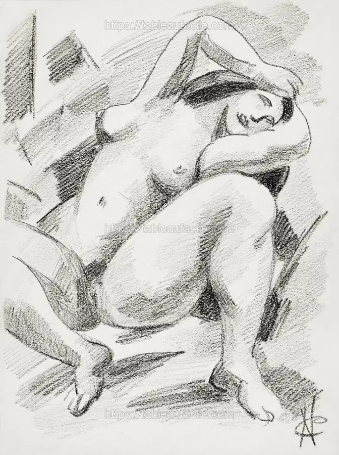 Naked woman spreading her legs. Female Nude by Carl Newman apercu