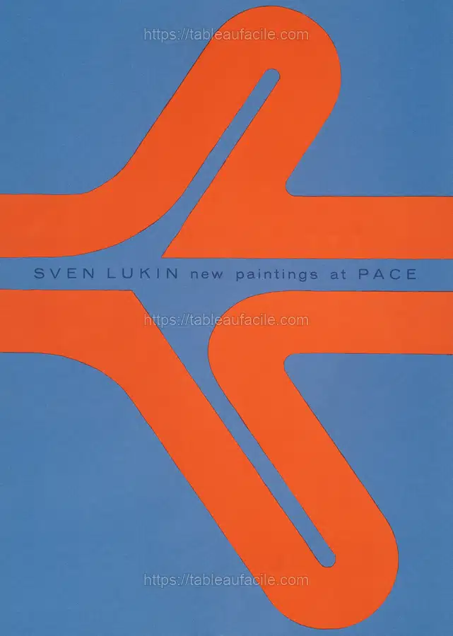 New paintings at Pace (1964) American poster by Sven Lukin apercu