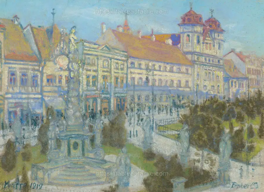 On hlavná street in košice by Konštantín Bauer apercu