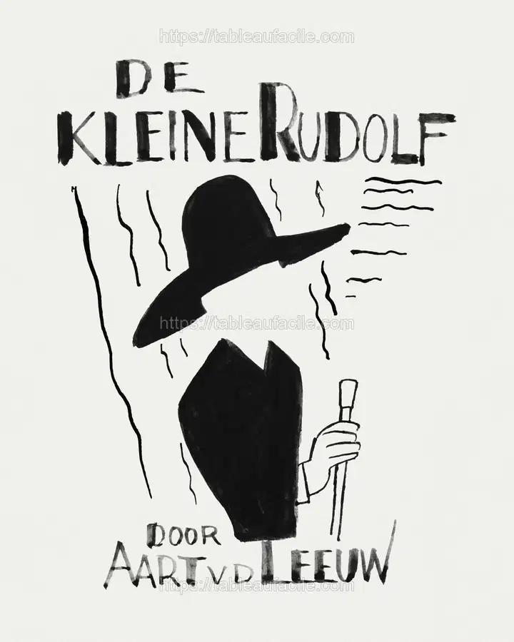 Ontwerp voor boekband van De Kleine Rudolf door Aart van der Leeuw (ca. 1891–1941) drawing in high resolution by Leo Gestel apercu