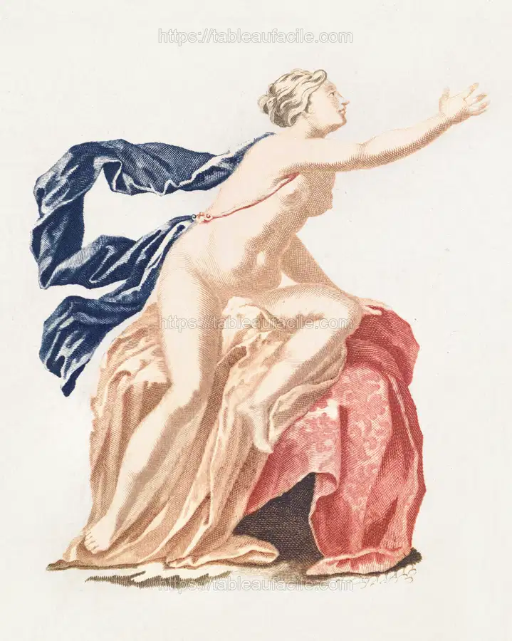 Papaver en naakte vrouwenfiguur (1688 - 1698) by anonymous apercu