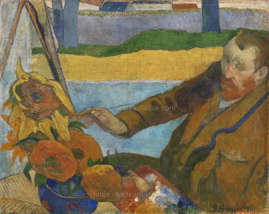 Paul Gauguin_s The Painter of Sunflowers (1888) famous painting of Van Gogh apercu
