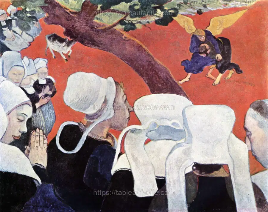 Paul Gauguin_s Vision of the Sermon (Jacob Wrestling with the Angel) (1888) apercu