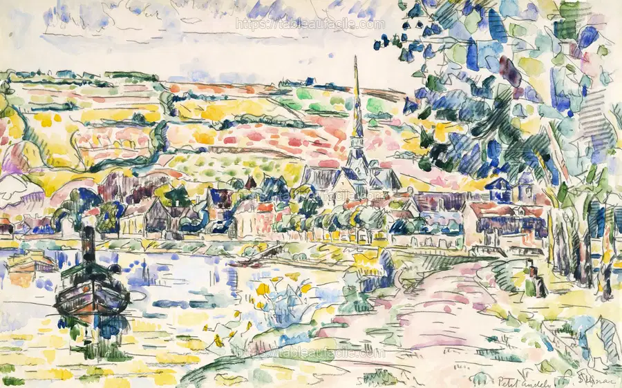 Petit Andely-The River Bank (1920-1929)  Paul Signac apercu