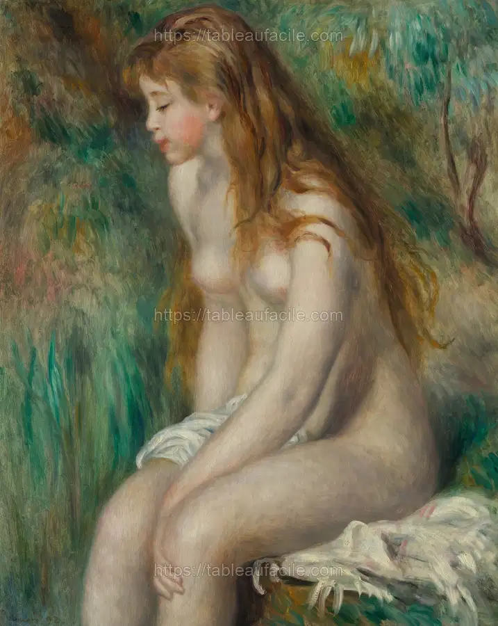 Pierre-Auguste Renoir_s Young Girl Bathing apercu