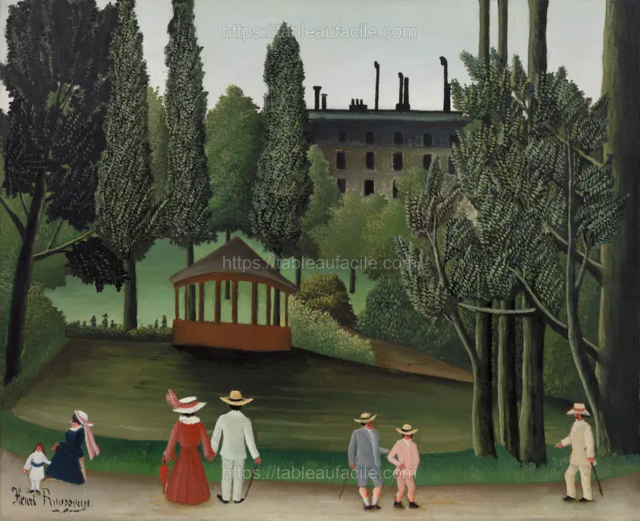 View of Montsouris Park, the Kiosk (Vue du Parc Montsouris, Le Kiosque) (ca. 1908–1910) ) by Henri Rousseau apercu