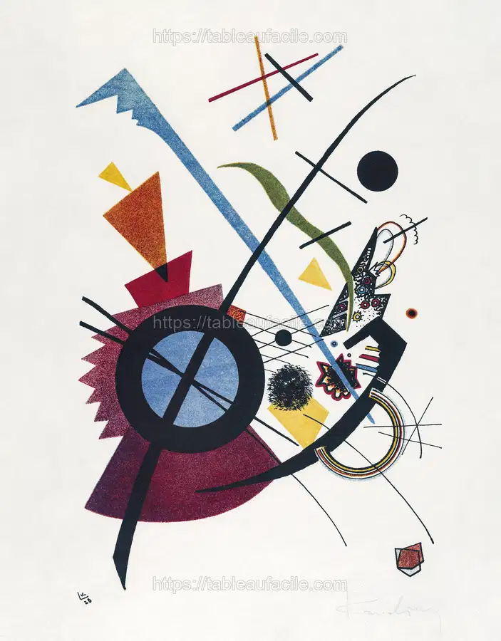 Violet(1923) litograph print in high resolution by Wassily Kandinsky apercu