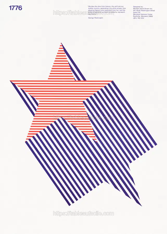 We take the stars from heaven, the red from our mother country (1970) vintage poster by Michael David Brown apercu