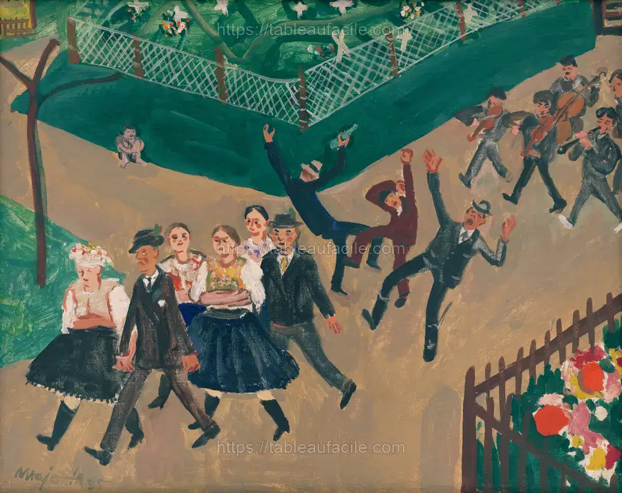 Wedding procession by Cyprián Majerník apercu