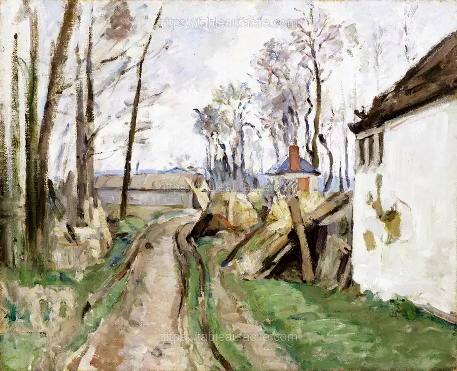 A Village Road near Auvers (ca. 1872–1873) by Paul Cézanne apercu