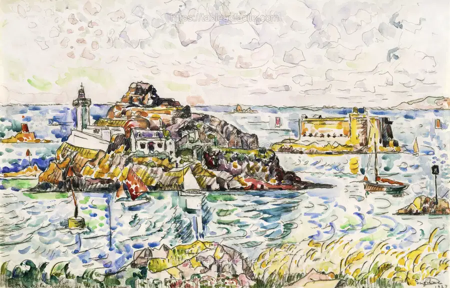 Morlaix, Entrance of the River (1927)  Paul Signac apercu