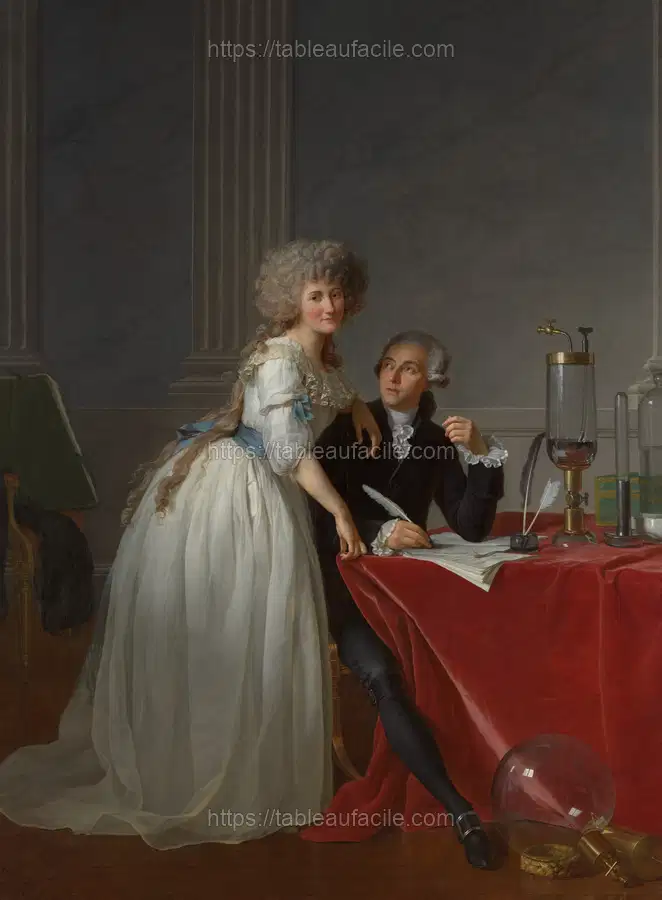 Antoine Laurent Lavoisier (1743–1794) and Marie Anne Lavoisier (Marie Anne Pierrette Paulze, 1758–1836) by Jacques Louis David apercu