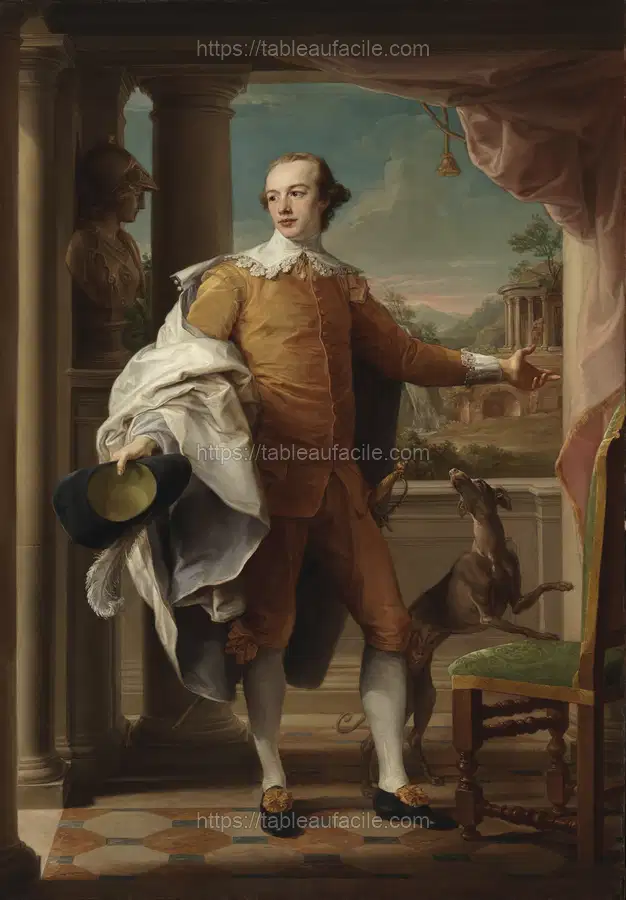 Portrait of Sir Wyndham Knatchbull-Wyndham by Pompeo Batoni apercu