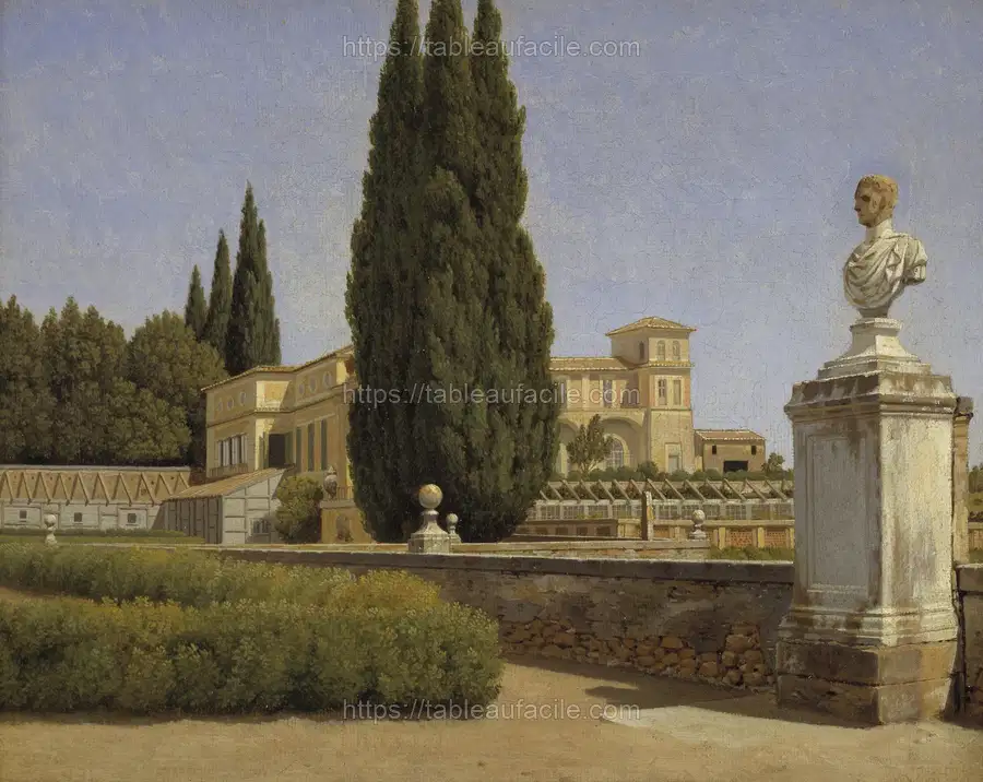 View of the Gardens of the Villa Albani. by C.W. Eckersberg apercu
