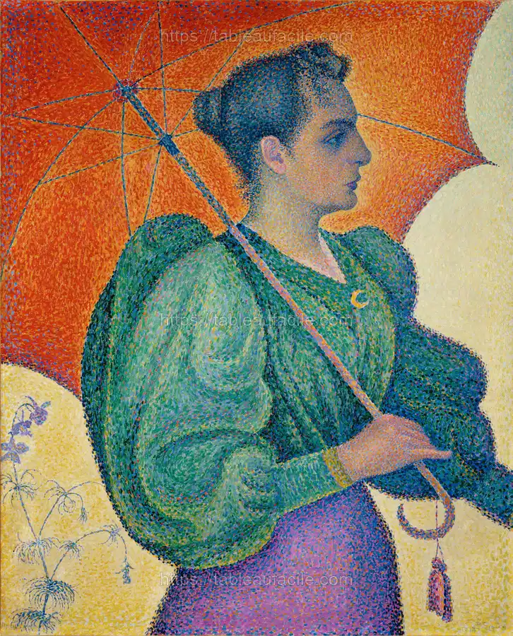 Femme à l_ombrelle (1893) Paul Signac apercu