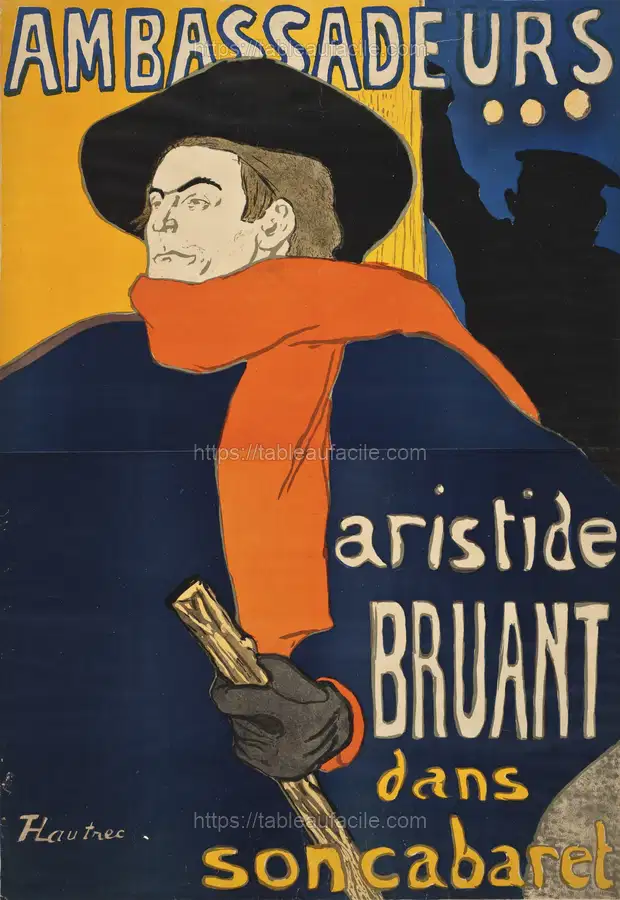 Ambassadeurs Aristide Bruant by Henri de Toulouse Lautrec apercu