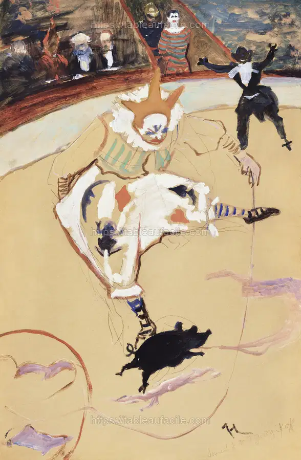 At the Circus Fernando Medrano with a Piglet (ca. 1889) Henri de Toulouse–Lautrec apercu