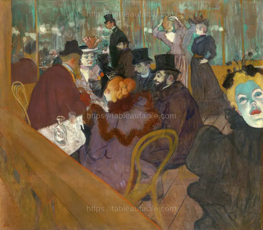 At the Moulin Rouge (ca. 1892–1895) Henri de Toulouse–Lautrec apercu