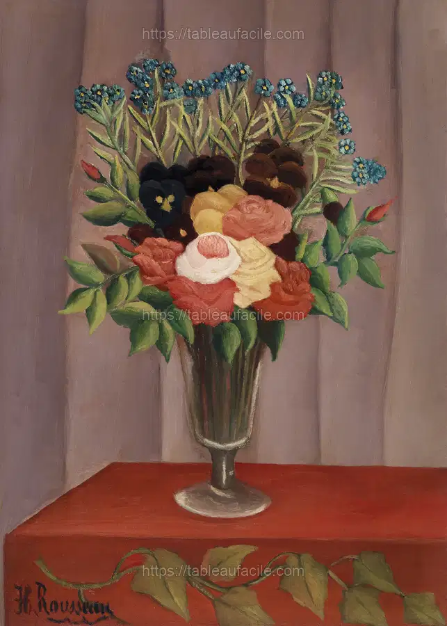 Bouquet of Flowers (Bouquet de fleurs) (ca. 1909 –1910) by Henri Rousseau apercu