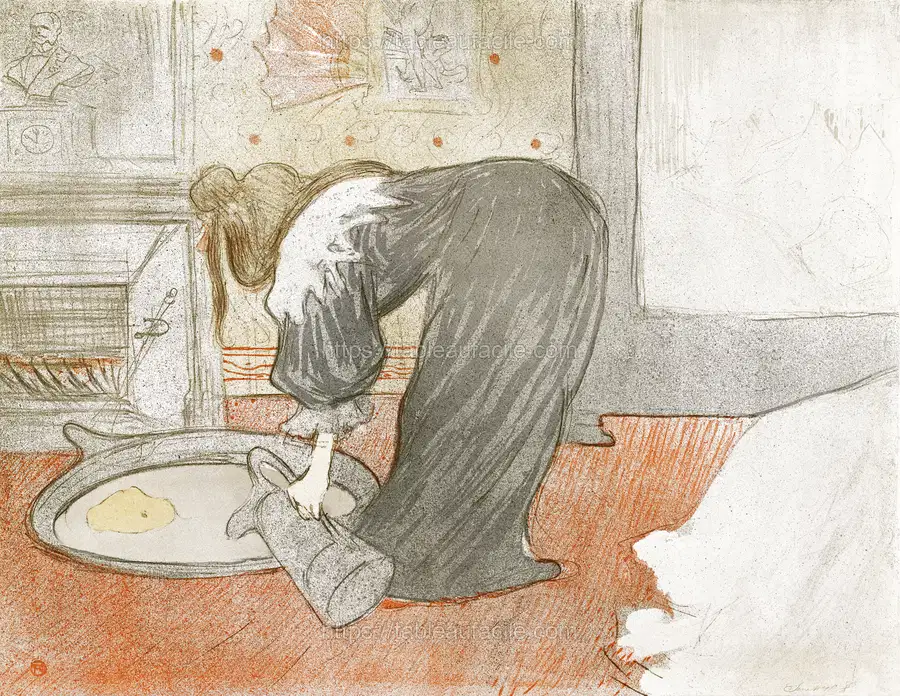 Femme au tub (1896) Henri de Toulouse–Lautrec apercu