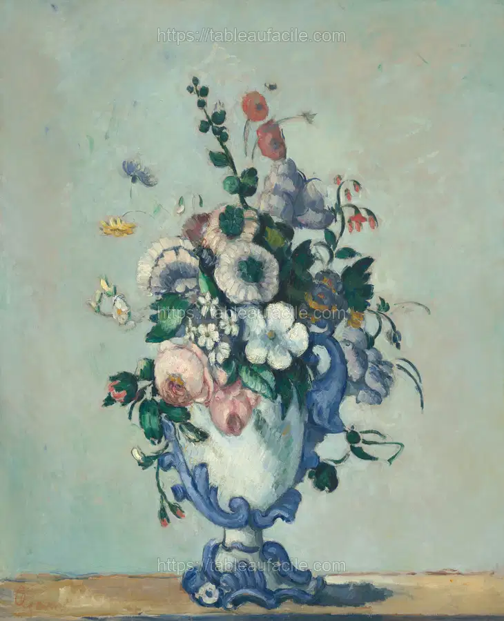 Flowers in a Rococo Vase (ca. 1876) Paul Cézanne apercu
