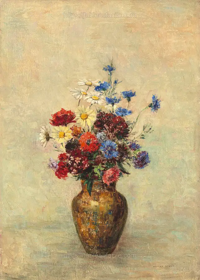 Flowers in a Vase (1910) by Odilon Redon apercu