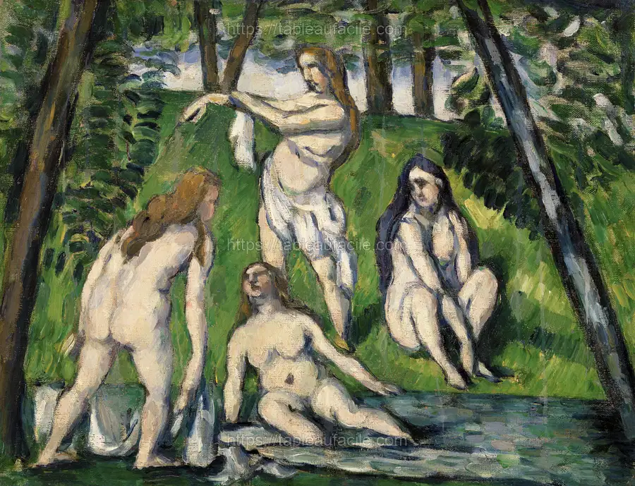 Four Bathers (Quatre baigneuses) (ca. 1876–1877) by Paul Cézanne apercu