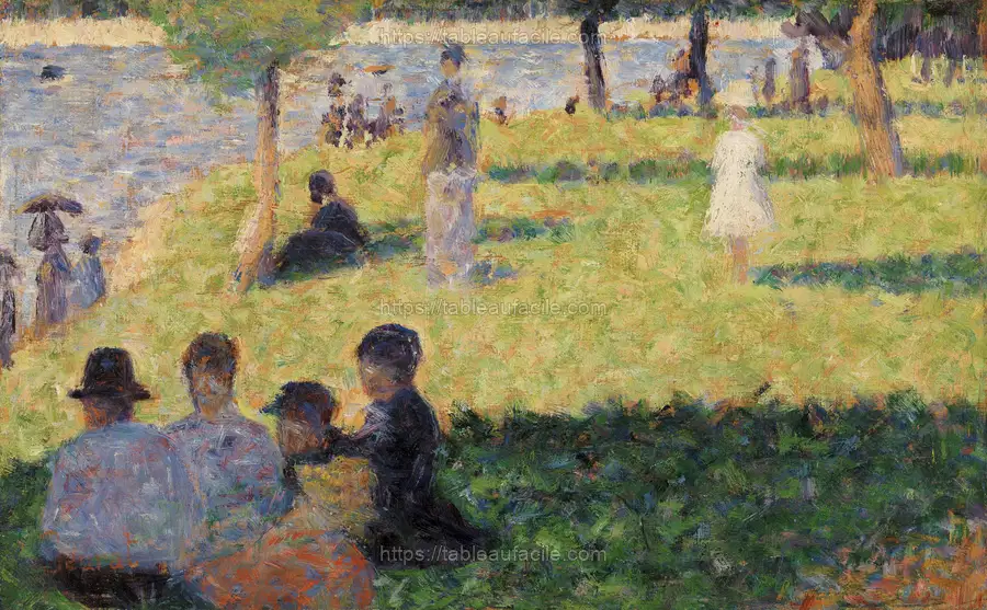 Group of Figures (Study for Un dimanche Ã la Grande Jatte) (ca. 1884–1885) by Georges Seurat apercu
