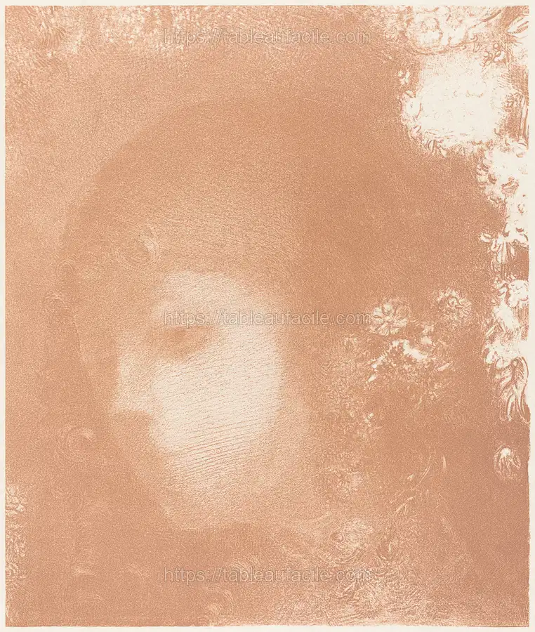 Head of a Child with Flowers (1897) by Odilon Redon apercu