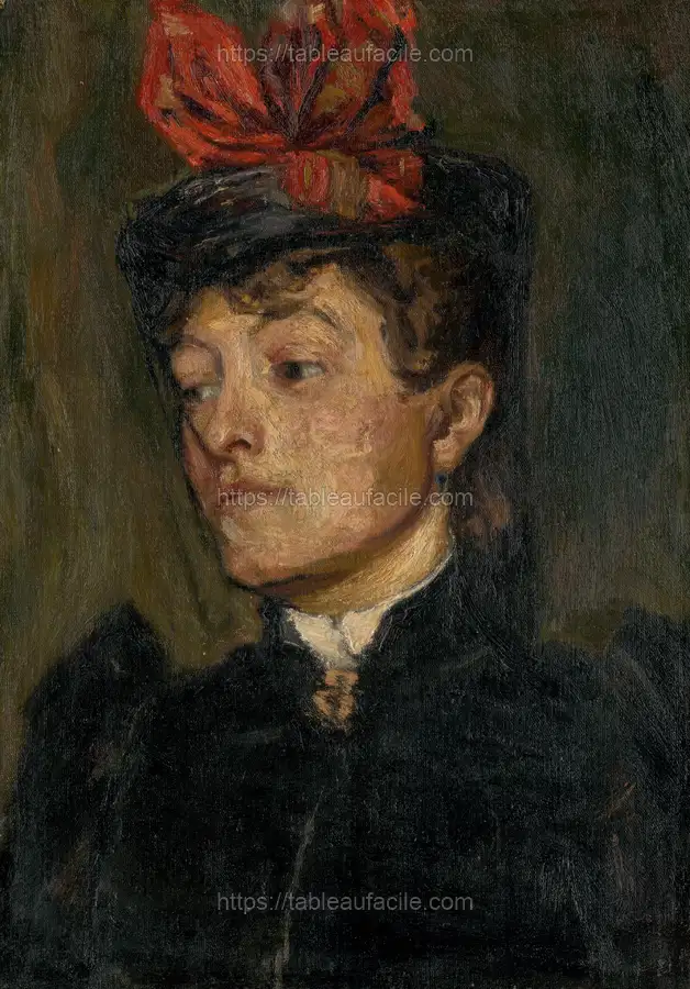 Head of a lady in a hat apercu