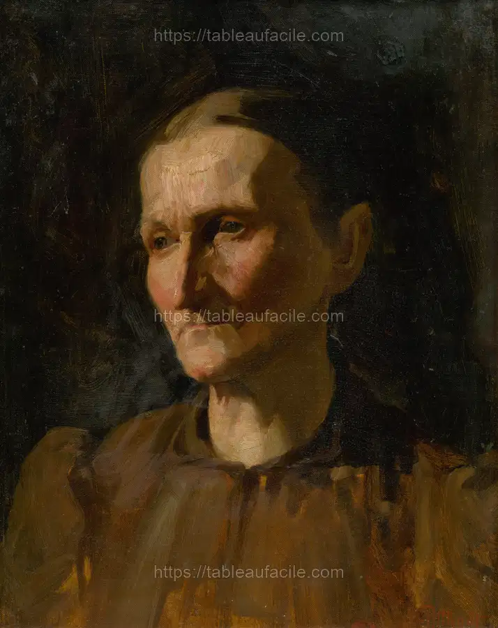 Head study of a woman apercu