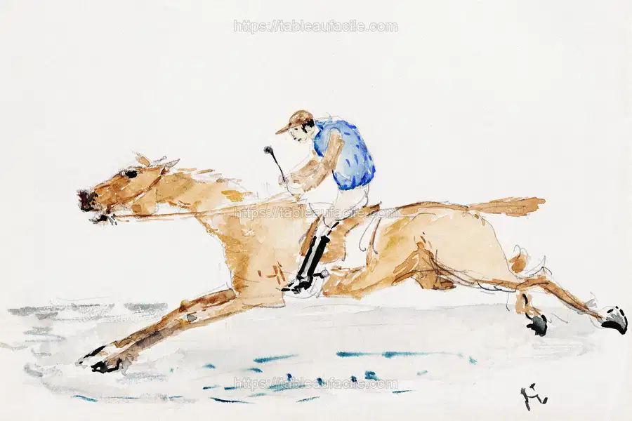 Jockey au Galop (ca.1878) Henri de Toulouse–Lautrec apercu