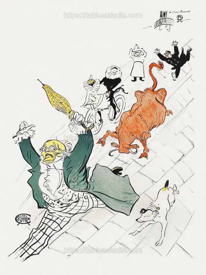 La vache enragée (1896) print by Henri de Toulouse–Lautrec apercu