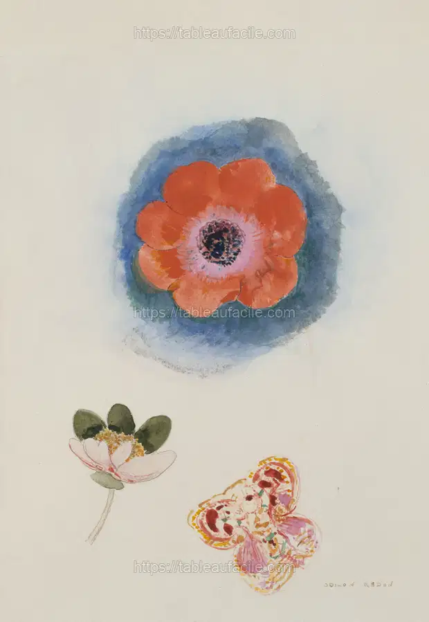 Odilon Redon (1840-1916). Etude de fleurs. Musée des Beaux-Arts de la Ville de Paris, Petit Palais apercu