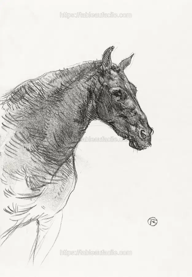 Old Horse (Le vieux cheval) (1897) Henri de Toulouse–Lautrec apercu