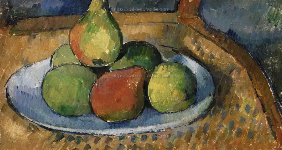 Plate of Fruit on a Chair (Assiette de fruits sur une chaise) (ca.1879–1880) by Paul Cézanne apercu