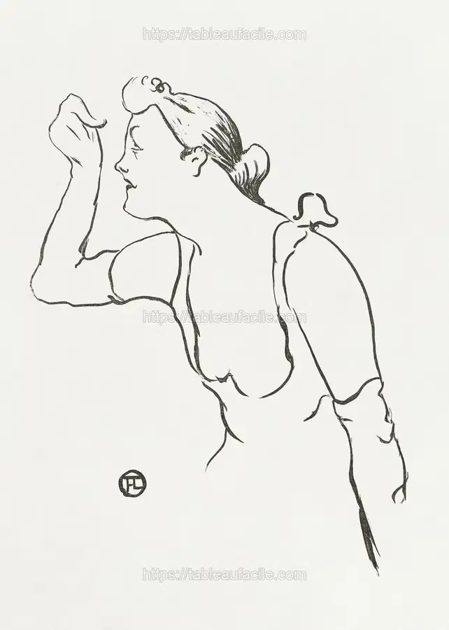 Portret van zangeres Paula Brebion (1893) Henri de Toulouse–Lautrec apercu