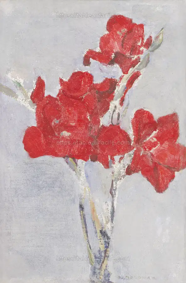 Red Gladioli (1906) Piet Mondrian apercu