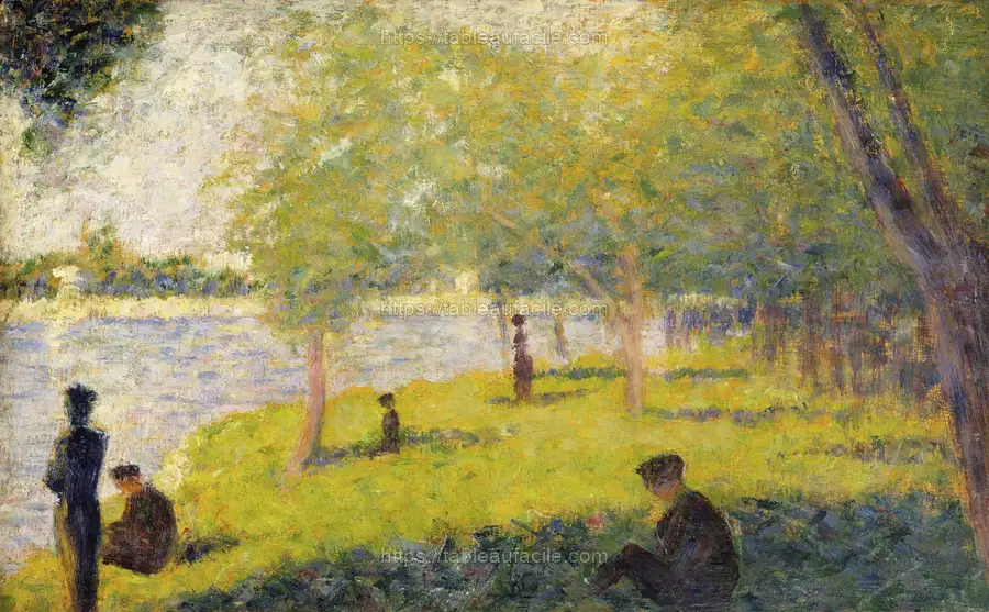 Study for a Sunday on La Grande Jatte (1884) by Georges Seurat apercu