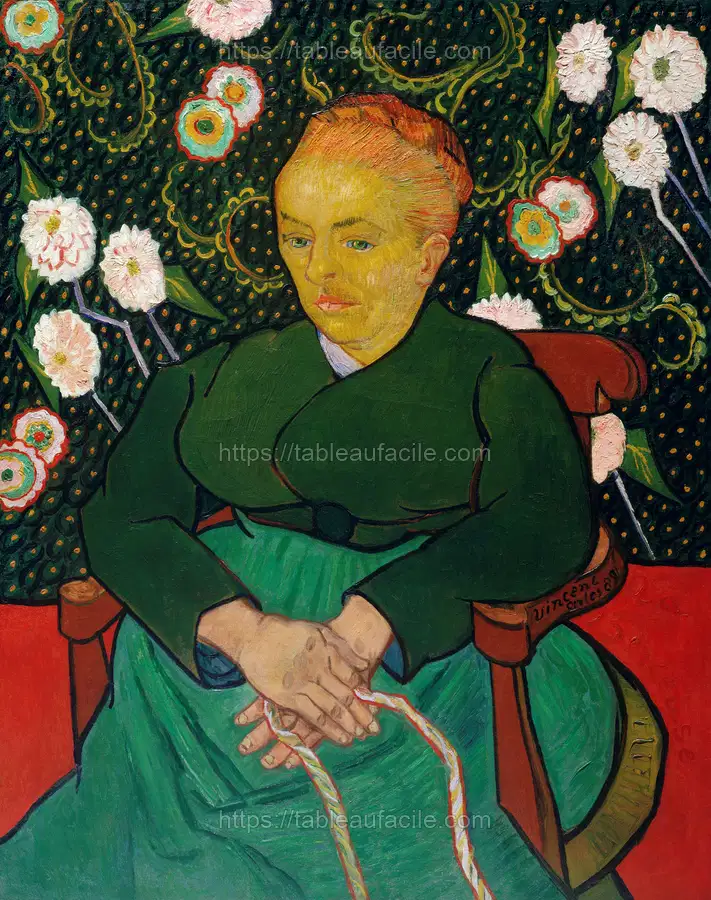 The Berceuse, Woman Rocking a Cradle (1889) by Vincent Van Gogh apercu