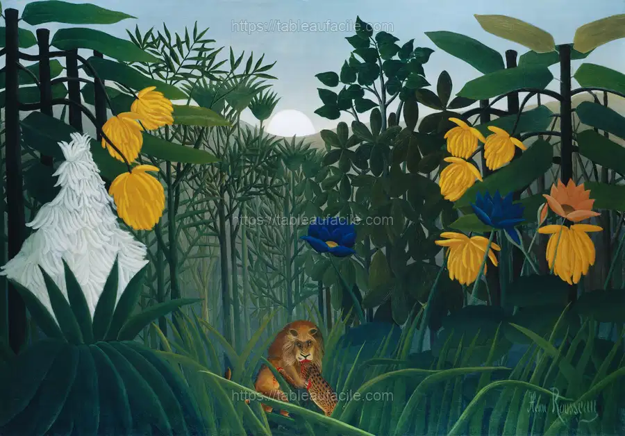 The Repast of the Lion (1907) by Henri Rousseau apercu