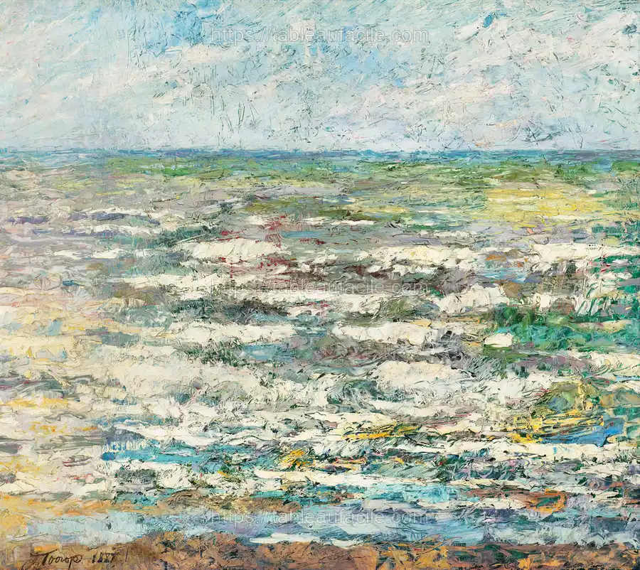 The Sea (1887) by Jan Toorop. Original from The Rijksmuseum apercu