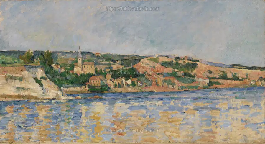 The Village of L_Estaque Seen from the Sea (Le village de l_Estaque vu de la mer) by Paul Cézanne apercu