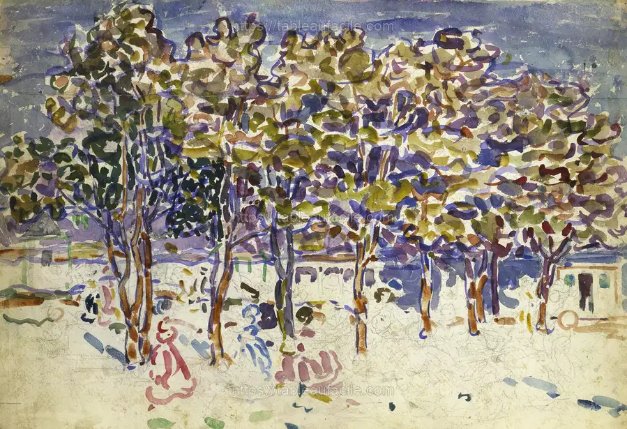 Trees, Maurice Prendergast apercu